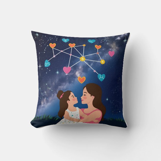 Zodiac Mama Coussin : Constellations liées (Recto)