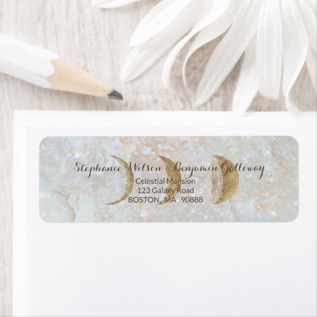 Zodiac Moon Ice Blue Celestie Gold Adresse de reto (En situation)
