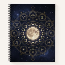 Zodiac & Moon Phase Celestial Journal