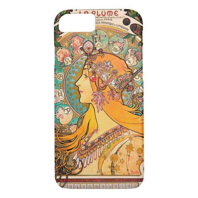 Zodiac, Mucha Case-Mate iPhone Case (Back)