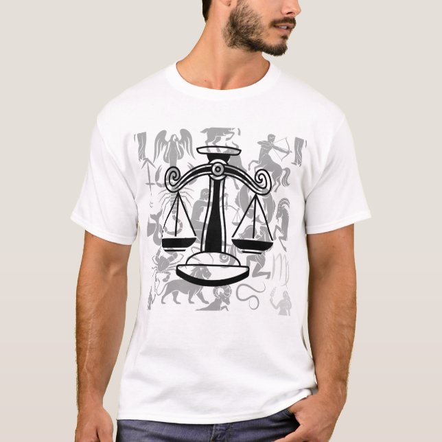Zodiac Pattern Z02 - Libra.w T-Shirt (Front)