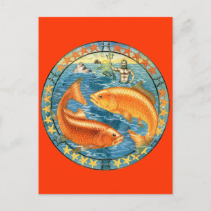 Zodiac Pisces - Customize it! Postcard
