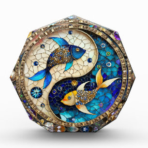 Zodiac - Pisces Fish Yin and Yang Photo Block