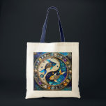 Zodiac - Pisces Fish Yin and Yang Tote Bag<br><div class="desc">You are viewing The Lee Hiller Photography Art and Designs Collection of Home and Office Decor,  Apparel,  Gifts and Collectibles. The Designs include Lee Hiller Photography and Mixed Media Digital Art Collection http://LeeHiller.com</div>