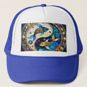 Zodiac - Pisces Fish Yin and Yang Trucker Hat