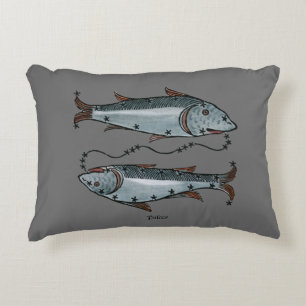 Zodiac: Pisces In Colour Decorative Pillow
