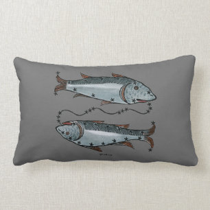 Zodiac: Pisces In Colour Lumbar Pillow