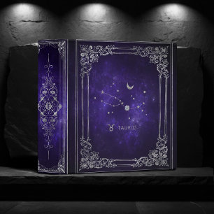 Zodiac Purple Taurus Cosmic Astrology Horoscope Binder