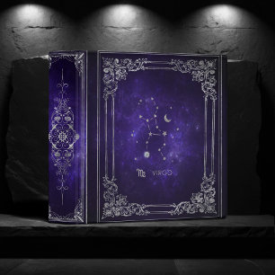 Zodiac Purple Virgo Cosmic Astrology Horoscope Binder
