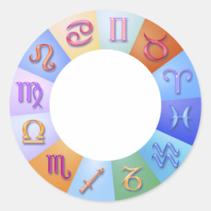 Zodiac Ring Classic Round Sticker