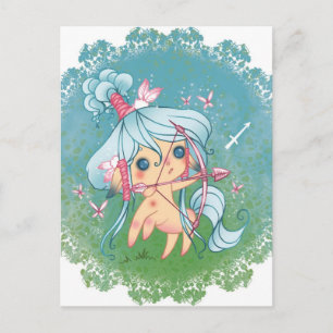 Zodiac sagittarius postcard