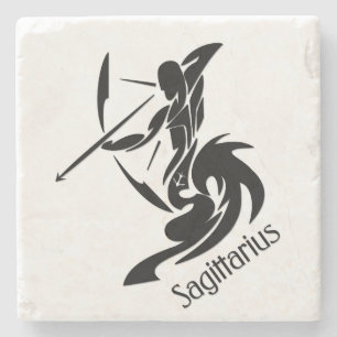 Zodiac Sagittarius Stone Coaster