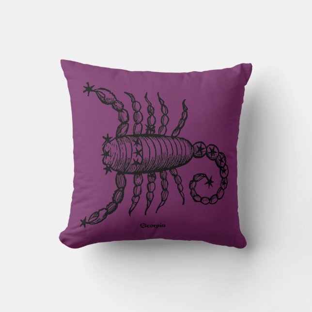 Zodiac: Scorpio, 1482 Throw Pillow (Front)