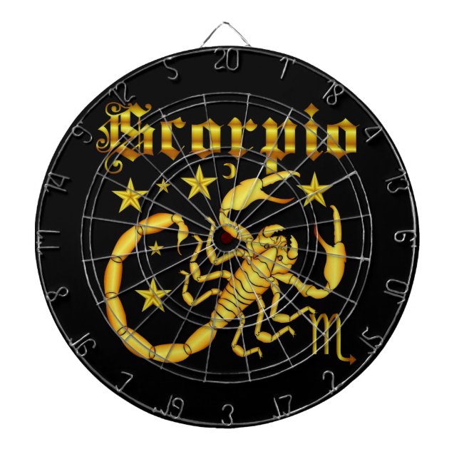 Zodiac Scorpio-Design-1 View Below Hints Dartboard (Front)