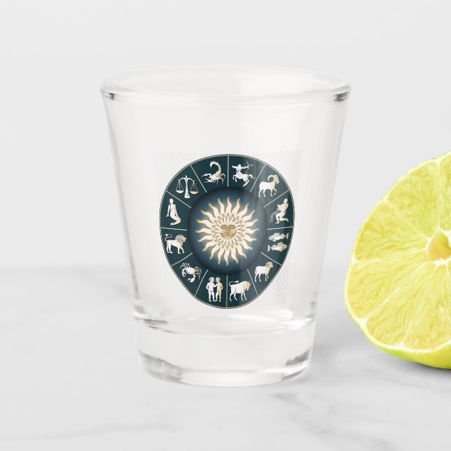 Zodiac Shot Glass (Front)