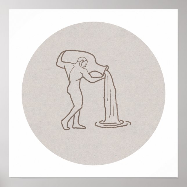 Zodiac sign Aquarius -  (Front)