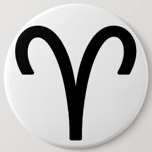 Zodiac sign Aries 6 Inch Round Button