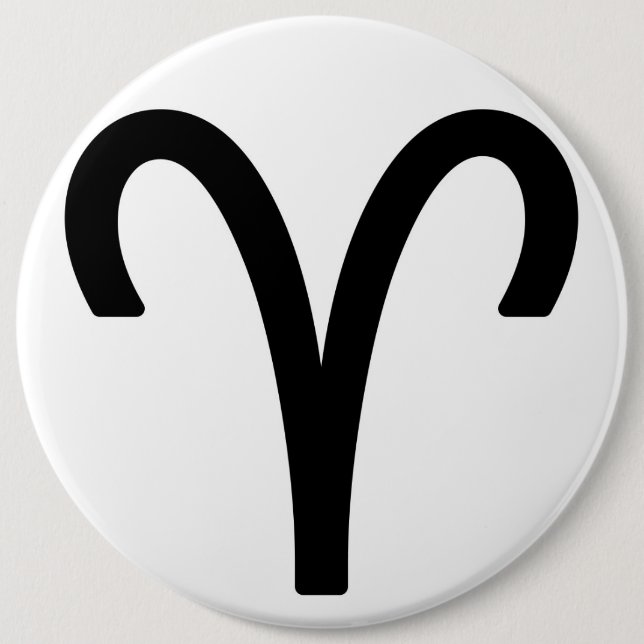 Zodiac sign Aries 6 Inch Round Button (Front)