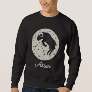 Zodiac Sign Aries Birthday Graphic for Men and Wom Sweatshirt