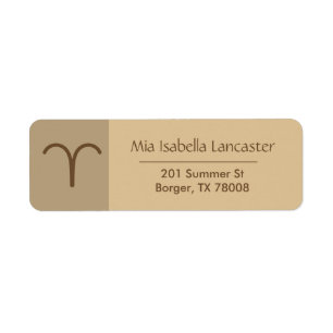 Zodiac Sign Aries Modern Return Address Labels