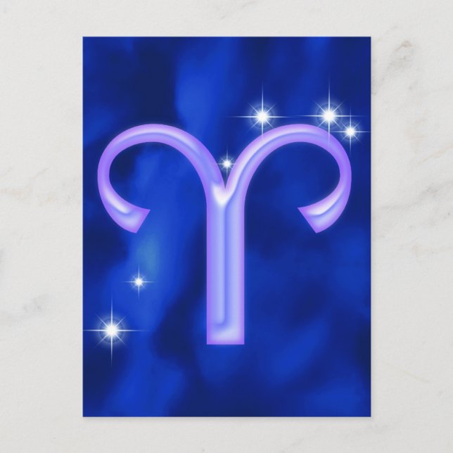 Zodiac sign Aries Postcard (Front)