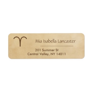 Zodiac Sign - Aries Return Address Labels