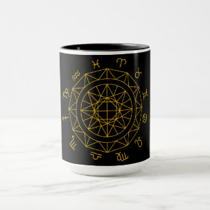 Zodiac Sign Astrological Wheel Mug