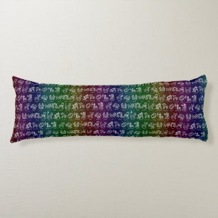 Zodiac Sign Body Pillow(Dark Rainbow) Pillow