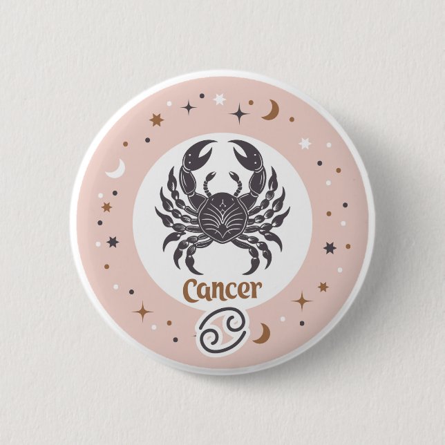 Zodiac Sign Cancer 2 Inch Round Button (Front)