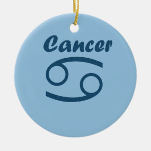 Zodiac Sign Cancer Ceramic Ornament