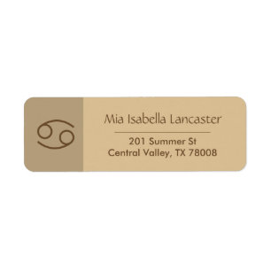 Zodiac Sign Cancer Modern Return Address Labels