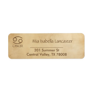 Zodiac Sign Cancer Return Address Labels
