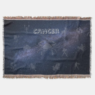 Zodiac sign Cancer Throw Blanket