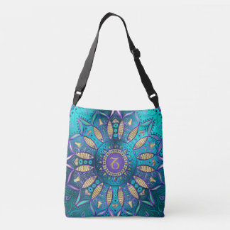 Zodiac Sign Capricorn Mandala Crossbody Bag