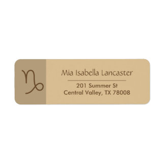 Zodiac Sign Capricorn Modern Return Address Labels