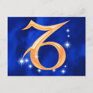Zodiac sign Capricorn Postcard