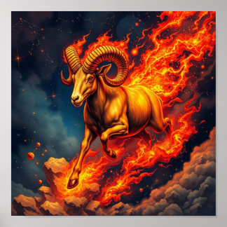 Zodiac Sign Capricorn Poster