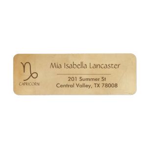 Zodiac Sign Capricorn - Return Address Labels