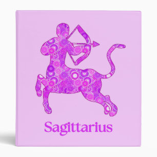 Zodiac Sign for Sagittarius in Amethyst Purple Binder
