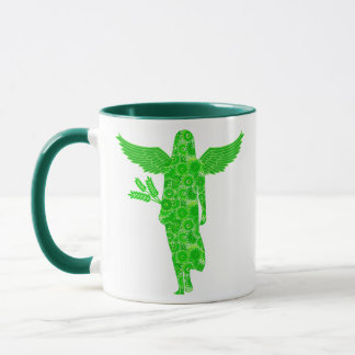 Zodiac Sign for Virgo in Shades of Green Mug