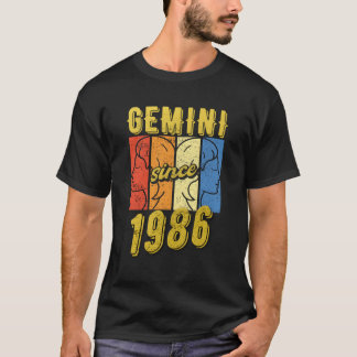 Zodiac Sign Gemini 1986 Born T-Shirt