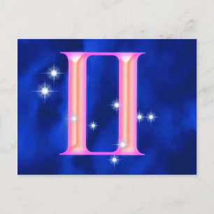Zodiac sign Gemini Postcard