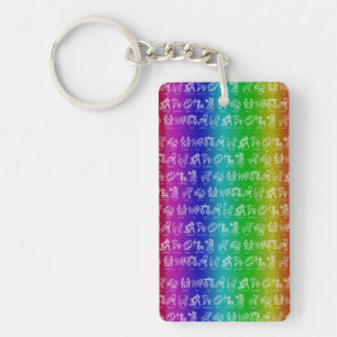 Zodiac Sign Keychain(Bright Rainbow) Keychain
