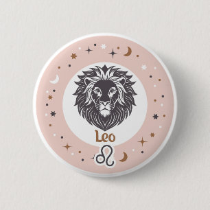 Zodiac Sign Leo 2 Inch Round Button