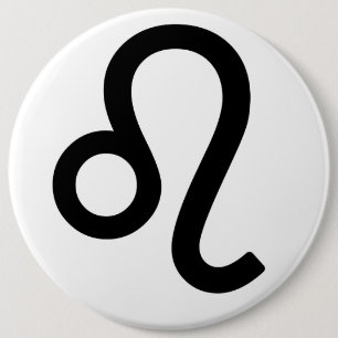 Zodiac sign Leo 6 Inch Round Button