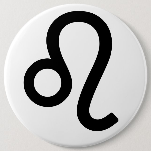 Zodiac sign Leo 6 Inch Round Button (Front)