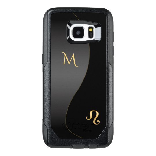 Zodiac Sign Leo Black Monogram Otterbox Case