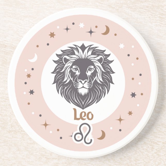 Zodiac Sign Leo Coaster (Front)