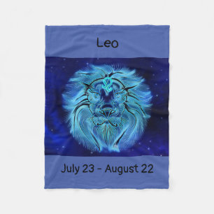 Zodiac sign Leo Fleece Blanket