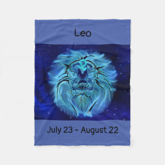 Zodiac sign Leo Fleece Blanket